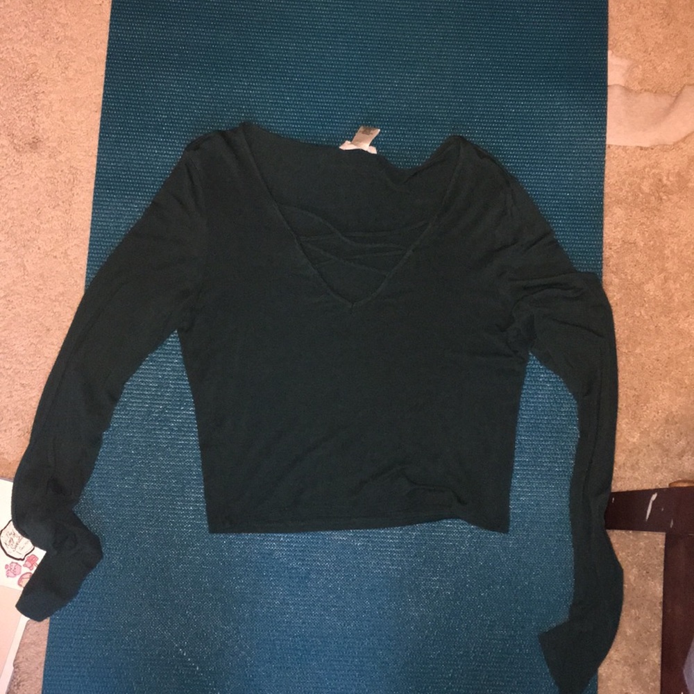 dark green top
